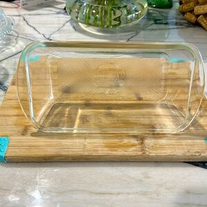 VINTAGE | GlasBake Clear Glass Loaf Pan 1 1/2 Qt